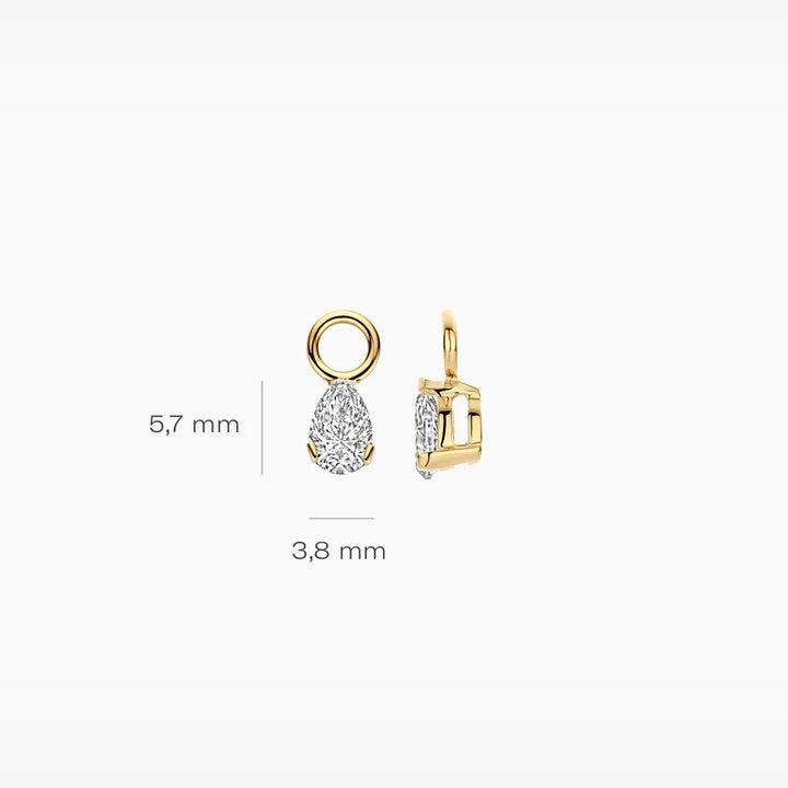 Lab Diamonds Oorbel bedels LG9004Y/S - 14k Geelgoud