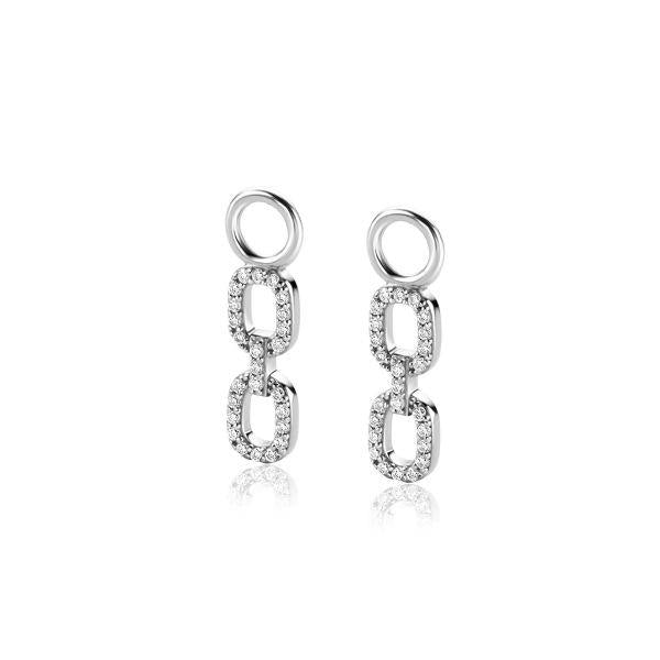 19mm ZINZI zilveren oorbedels met trendy