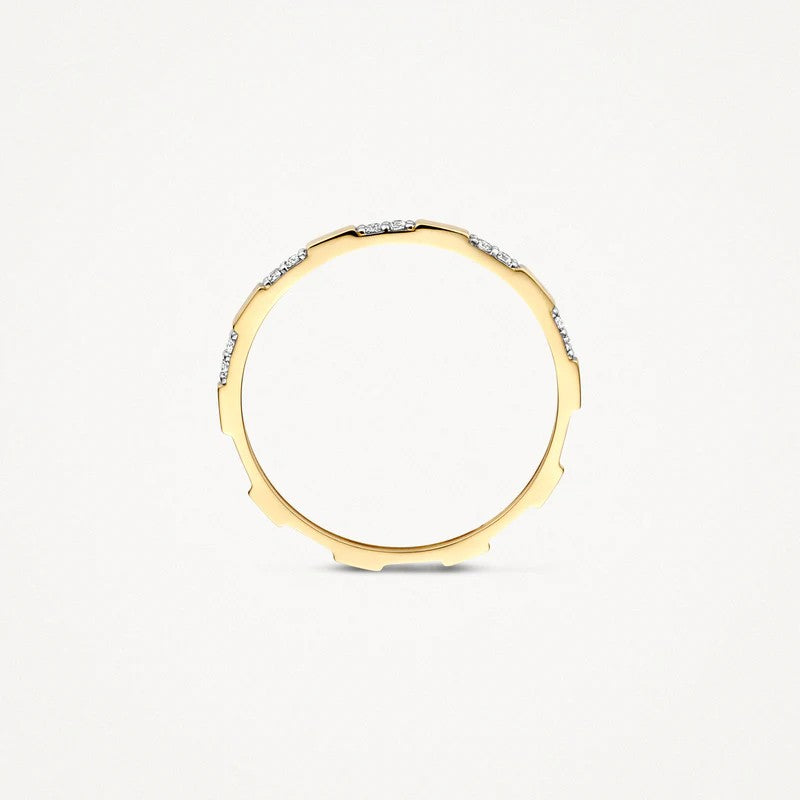 14 kt Ring 1260YZI - 14k Geelgoud met Zirkonia