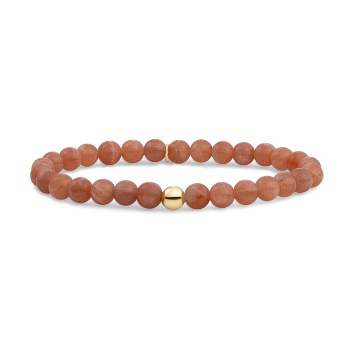 Bracelet | Sunstone Saturn large - Gold - 6mm SBG-GEM58-ADD-6MM