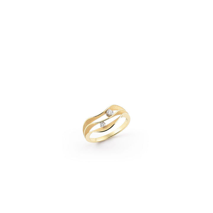 Cammilli Firenze Dune Atolli Ring – 18Kt Yellow Sunrise Gold met Diamant – GAN3086U