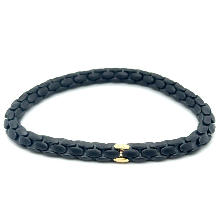 18kt Orotech Bracelet Black Ceramic B11661SY