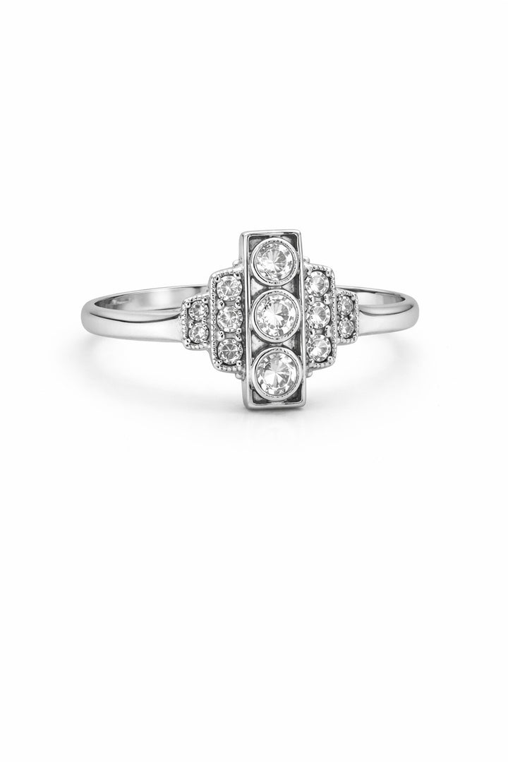 14 kt Art Deco Ring met Diamant