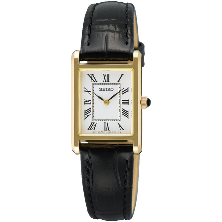 Seiko SWR108P1 Dameshorloge Rechthoekig Goudkleurig