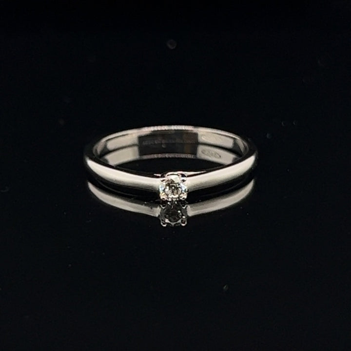 14 Kt witgoud diamant 0.045ct BUTW-05-W
