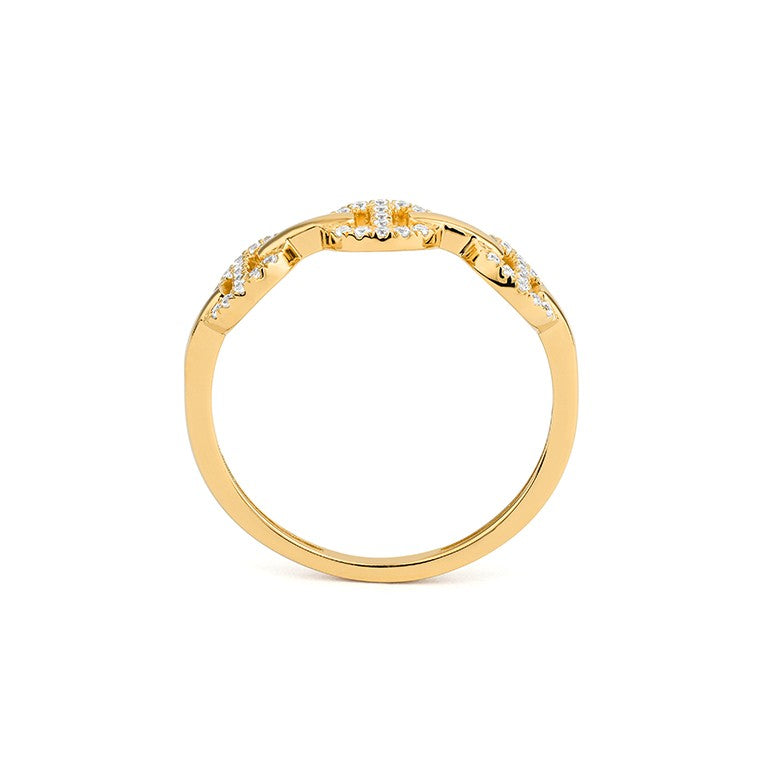 14 Karaat Geelgouden Diamantring 0.12 ct G/SI R0140T63