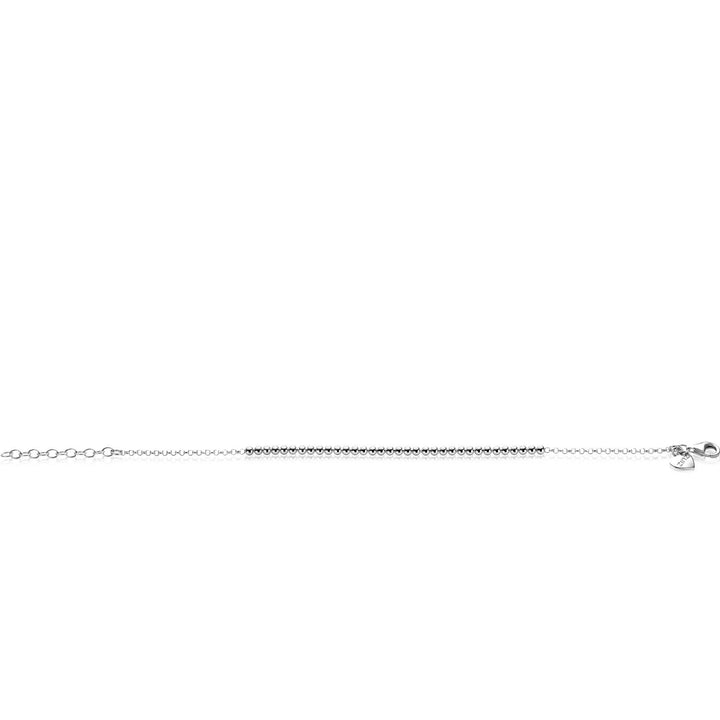 ZINZI zilveren jasseron armband met bolletjes schakels (2,5mm breed) in het midden 16-19cm ZIA2640