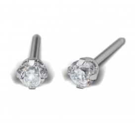 Studex System75 Oorbel – 3 mm Zirkonia met Klauwzetting