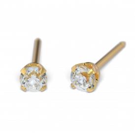 Studex schietoorbellen 3mm klauwzetting zirkonia verguld