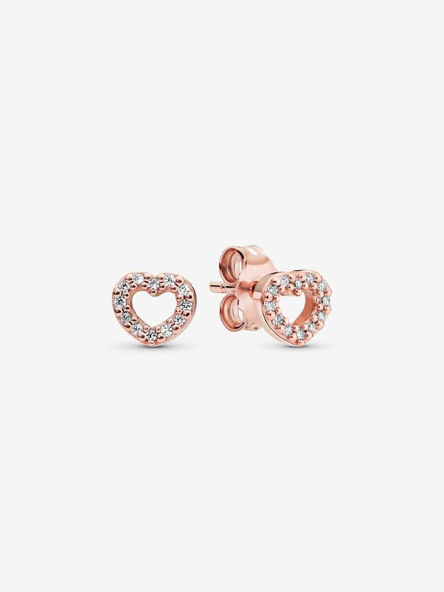 Pandora Open Hart Oorknopjes 280528CZ