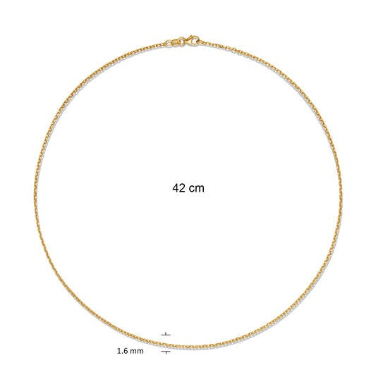 14 kt Gouden Anker Collier – 1,6 mm – 42 cm