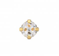 Studex schietoorbellen 4mm Zirkonia verguld