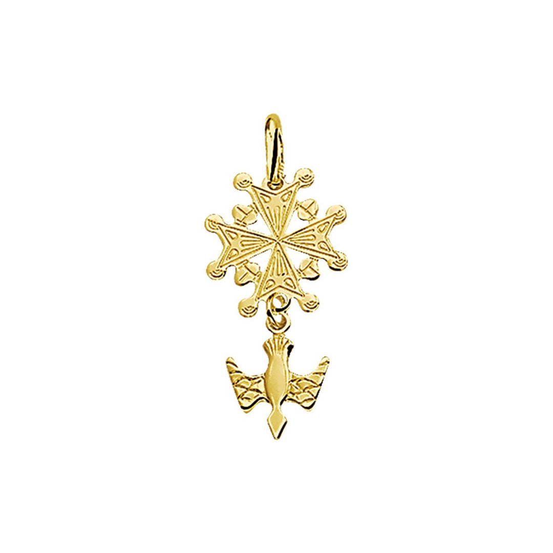 14 Karaat Geelgouden Hugenotenkruis Hanger