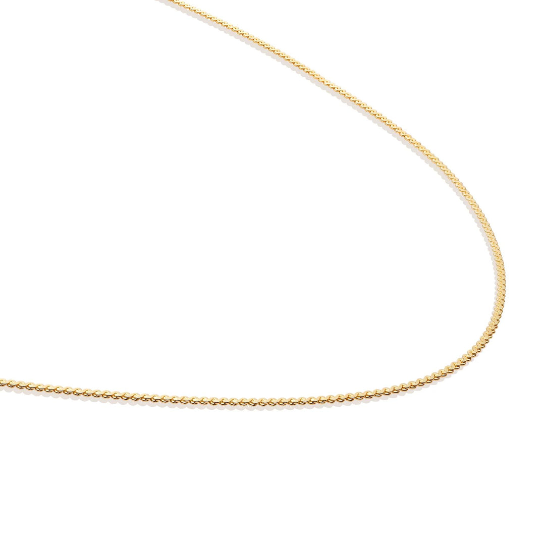 Necklace | Serpentine Chain gold plated - Silver - 50cm SN-SPG-050