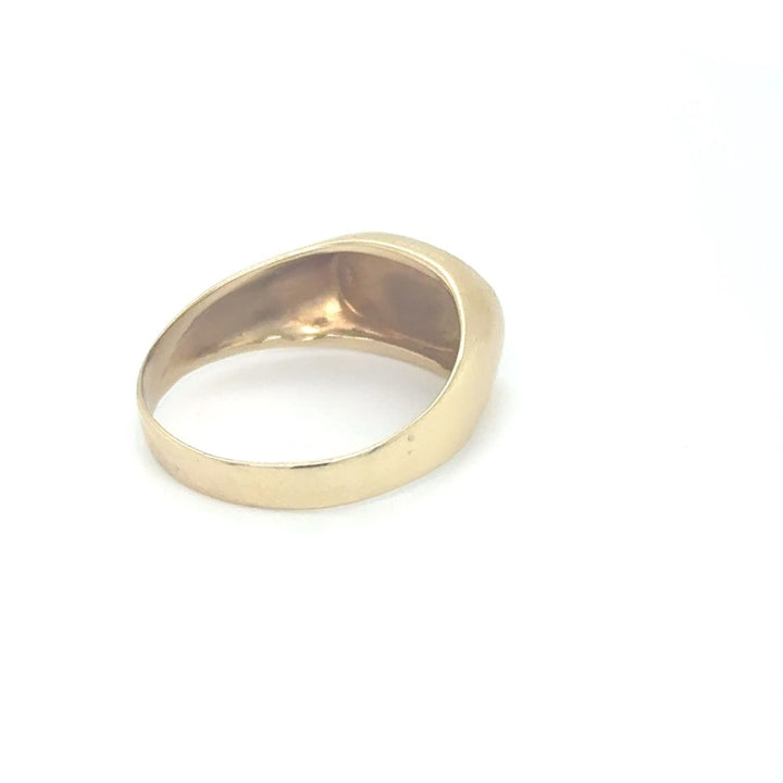 14 kt Tricolor Zegelring 14 x 10 mm