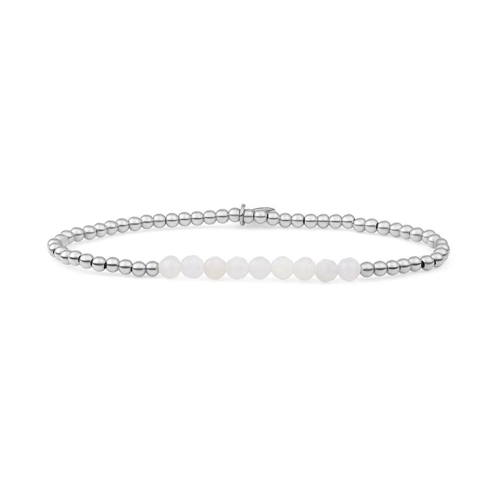 Bracelet | Moonstone Universe - Silver 3mm SB-GEM54-3MM-LINE