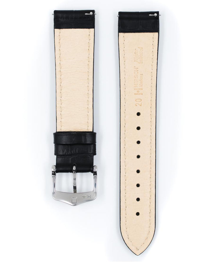 HIRSCH MODENA L BLACK CALF 22/20MM