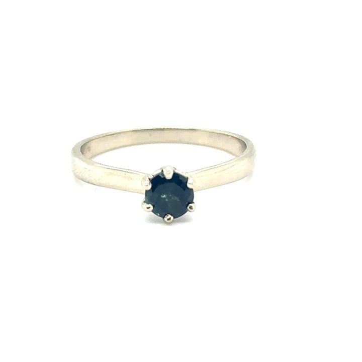 14 Karaat Witgouden Solitair Ring met Toermalijn – 0,45 ct