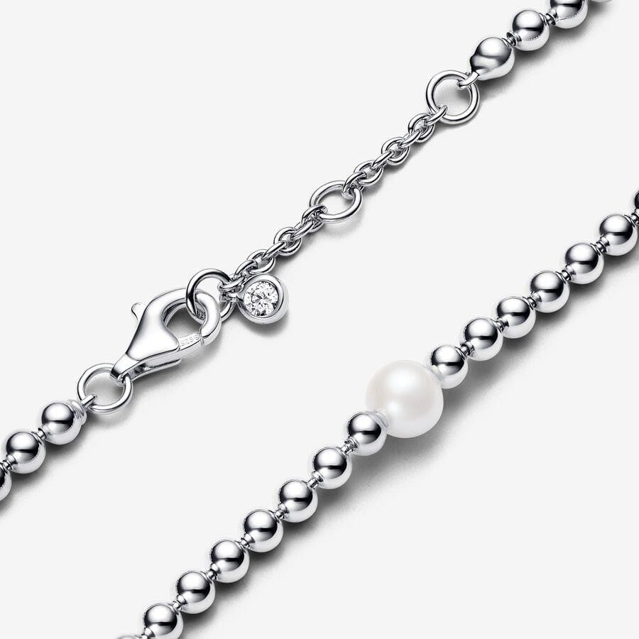 Pandora  Behandelde Gecultiveerde Zoetwaterparel en Kralen Armband 593173C01-18