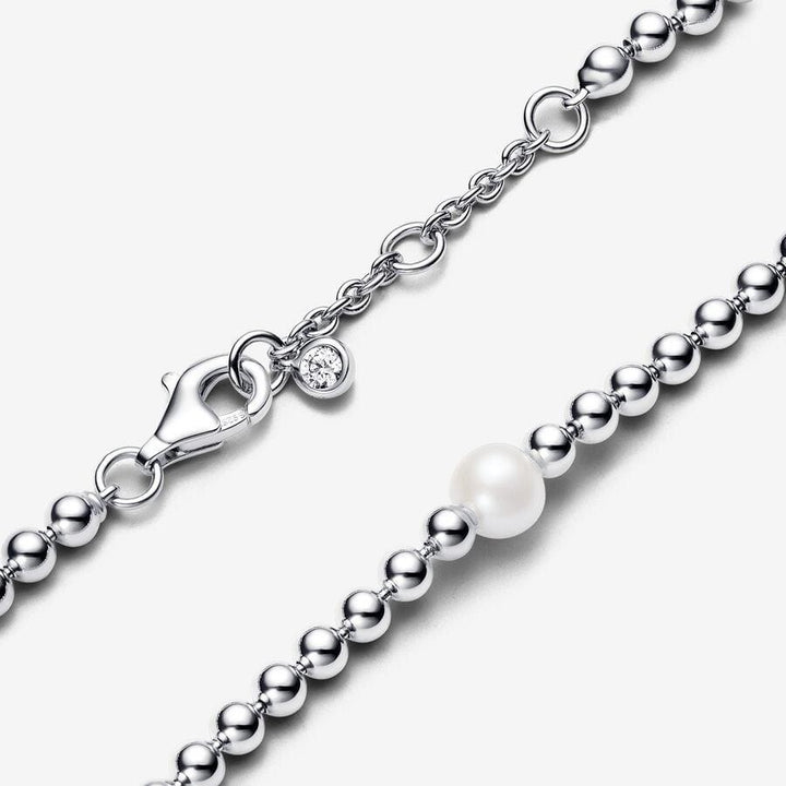 Pandora  Behandelde Gecultiveerde Zoetwaterparel en Kralen Armband 593173C01-18