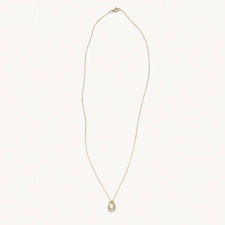 14 kt Blush Jewels Ketting met druppel hanger met zirkonia 14k goud 3195YZI