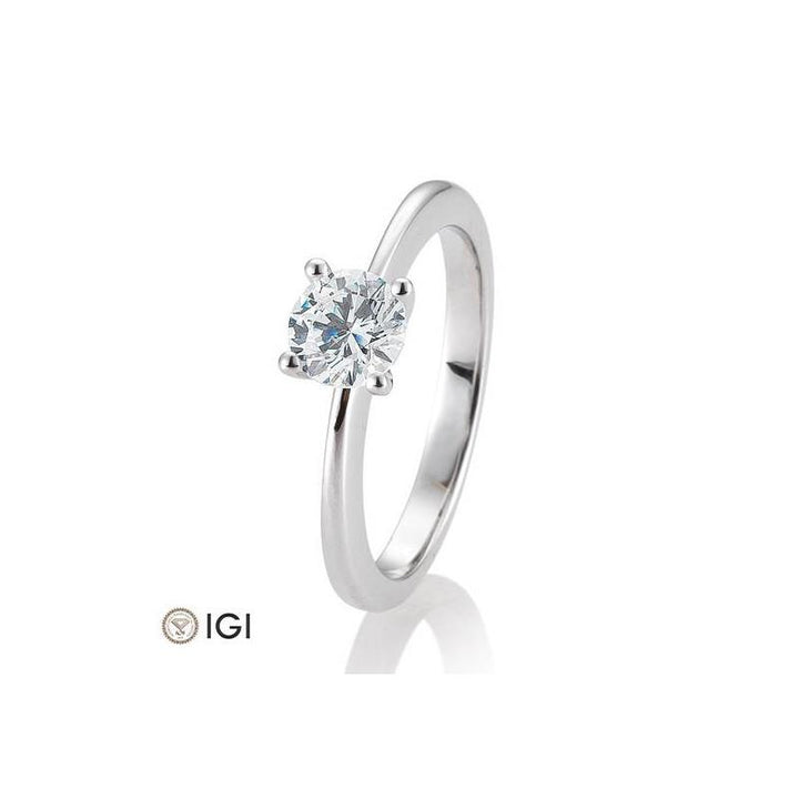 14 kt solitair ring 1.00ct G/Vsi