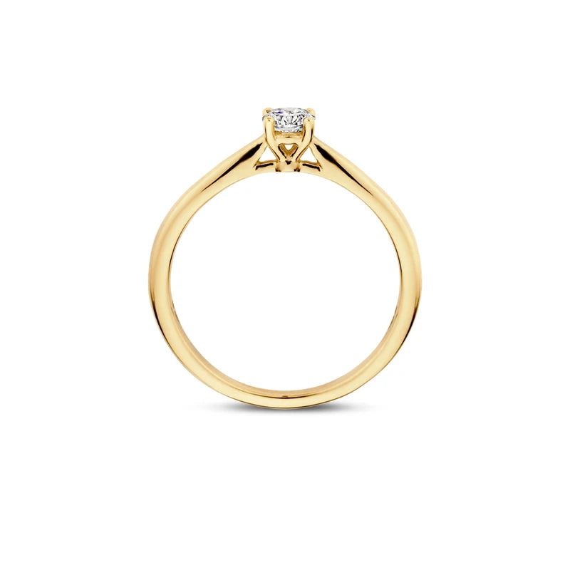 14 kt geelgouden Lab diamonds ring LG1001Y 0.25ct