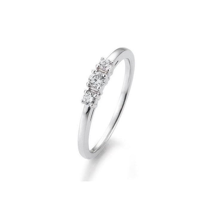 14 kt witgouden ring 0.20ct H/Si