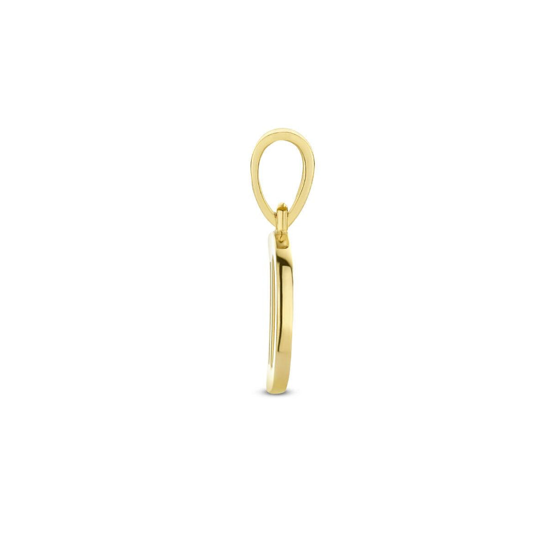 14 kt hanger letter zirkonia D