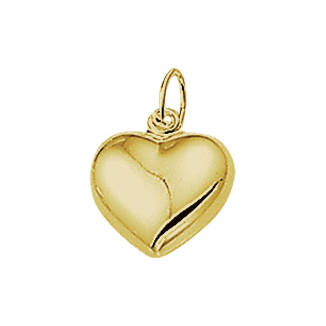 14 Karaat Geelgouden Hart Hanger 10,5 mm