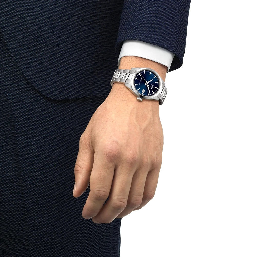 Tissot Gentleman T165.807.11.041.00 automaat staal blauw 38mm