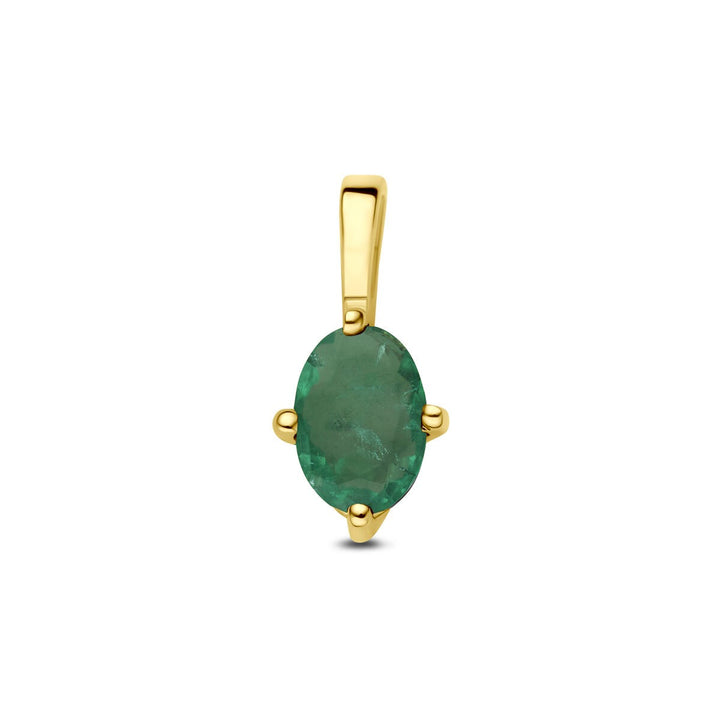 14 Karaat Geelgouden Hanger met Smaragd 40.36716
