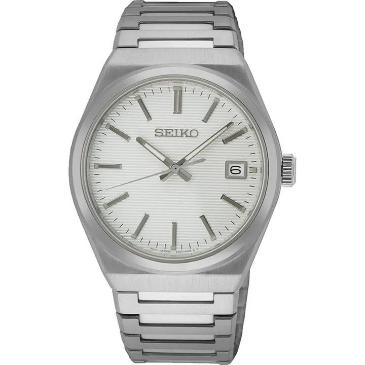 Seiko SUR553P1 herenhorloge met witte wijzerplaat