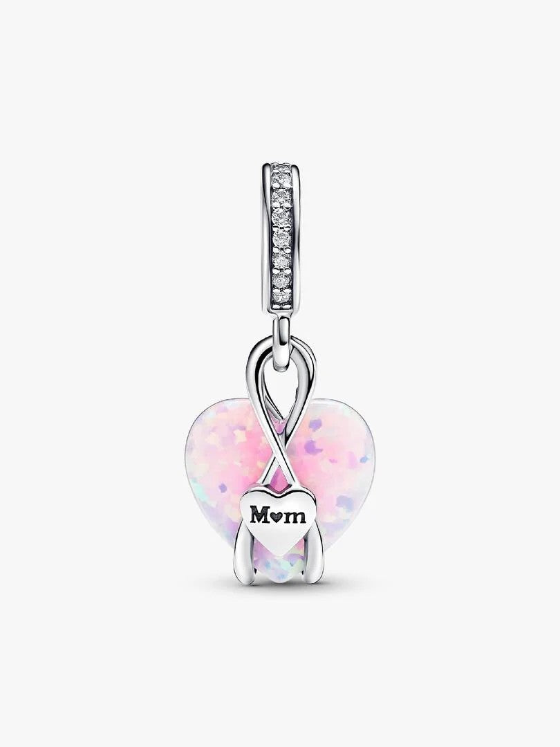 Pandora Mum Opalescent Heart Dangle Charm 793202C01