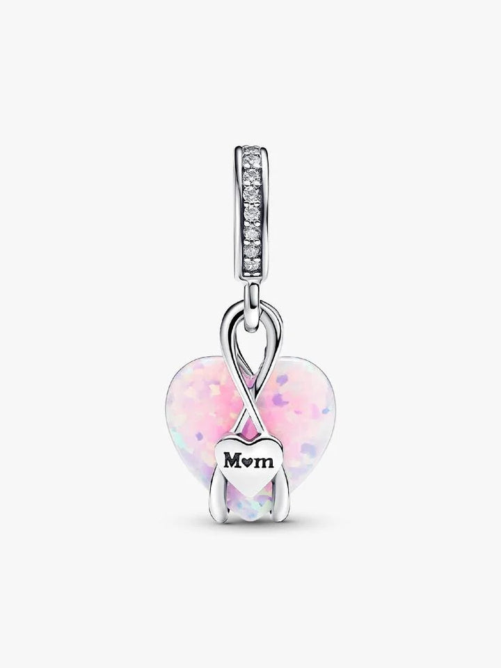Pandora Mum Opalescent Heart Dangle Charm 793202C01