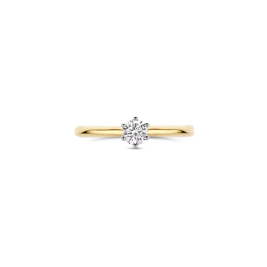 Blush Lab Diamonds ring van geelgoud met diamant LG1037B