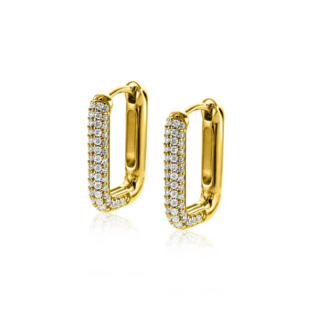 ZINZI gold plated zilveren luxe oorringen ZIO2223Y