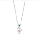 Zilveren kinderring hart roze steen 579.067.44