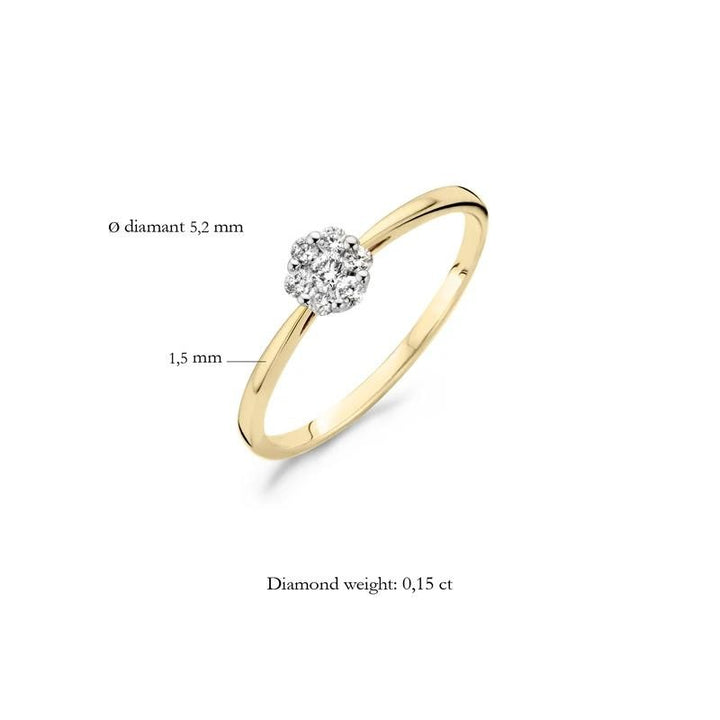 Ring 1611BDI - 14k GeelGoud met Diamant