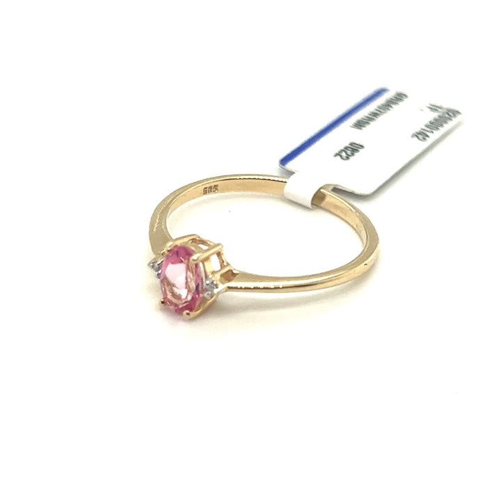 14 kt ring 6 pootschaton topaas