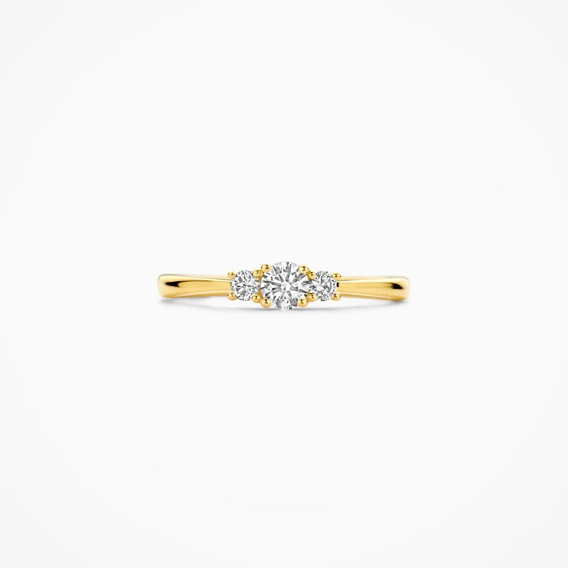 14 Karaat Geelgouden Lab Grown Diamanten Ring 0,26 ct LG1007Y