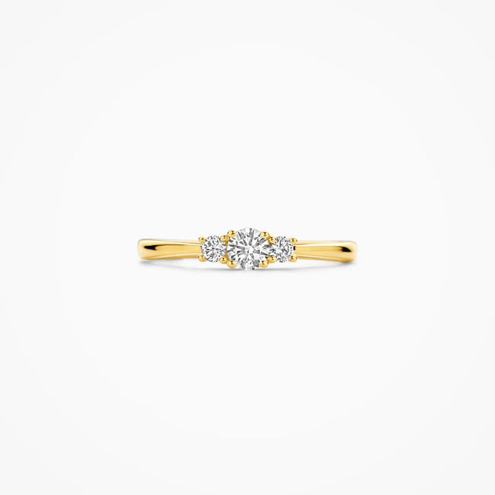 14 Karaat Geelgouden Lab Grown Diamanten Ring 0,26 ct LG1007Y