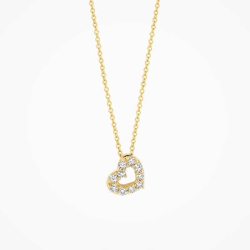 Blush Lab Grown Collier in 14 Kt Geelgoud met Lab Grown Diamant