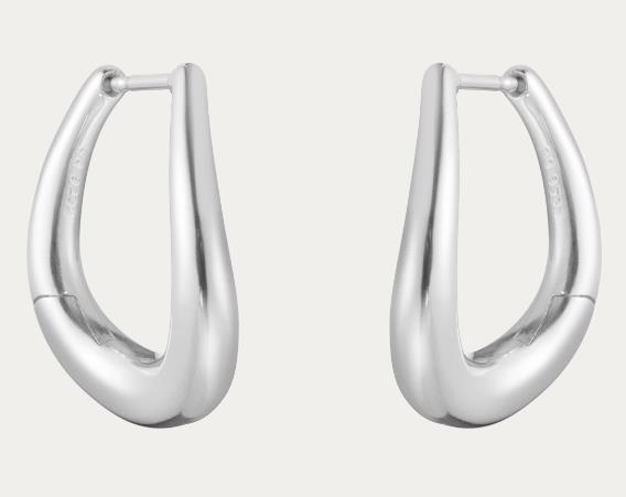 Georg Jensen zilveren Offspring oorringen 20001003