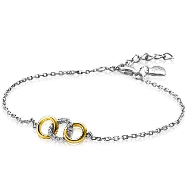 ZINZI armband geel verguld 3 rondjes ZIA2045Y