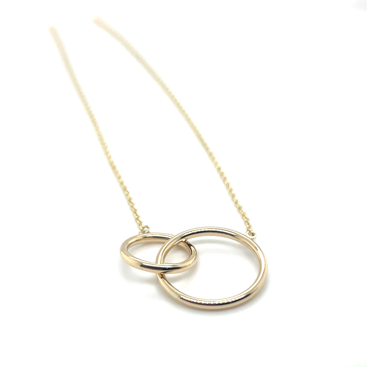 4 kt collier symbol chain circle flexibel 42-45 cm