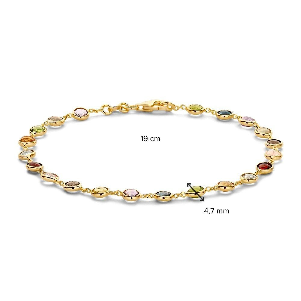 14 kt armband edelsteen multicolor