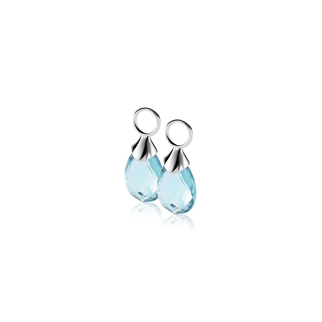 ZINZI Zilveren Oorbedels Turquoise – ZICH1171T