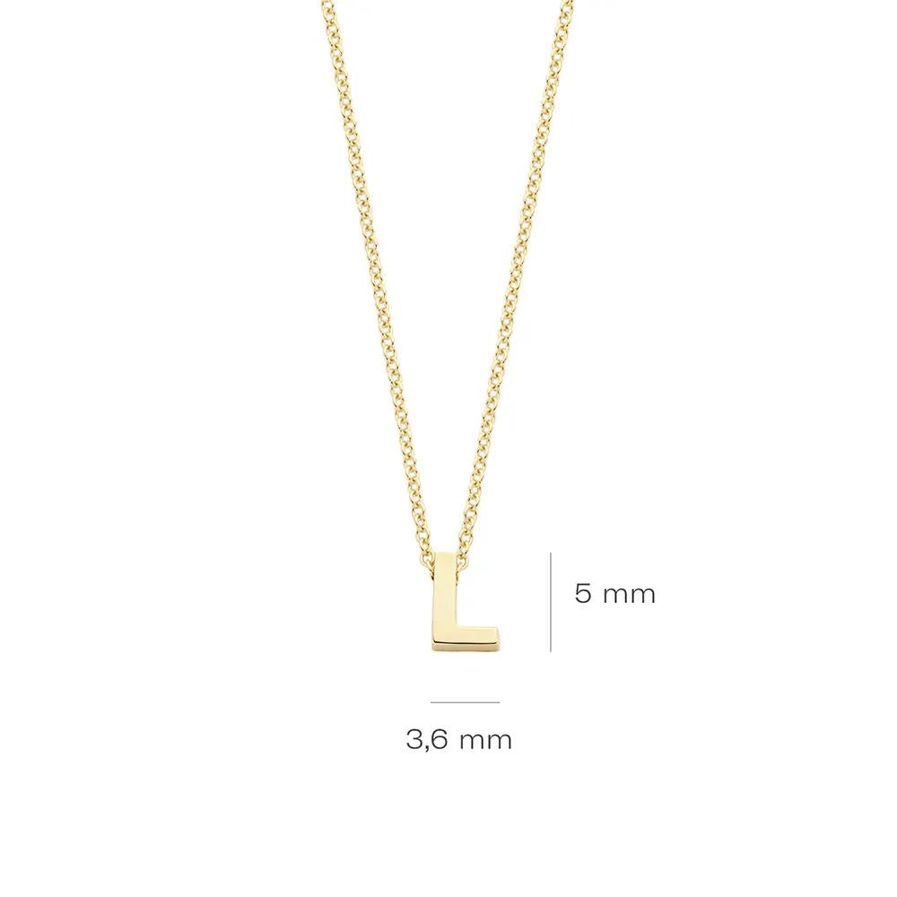 14k Geelgoud met letter J Collier 3155YGO