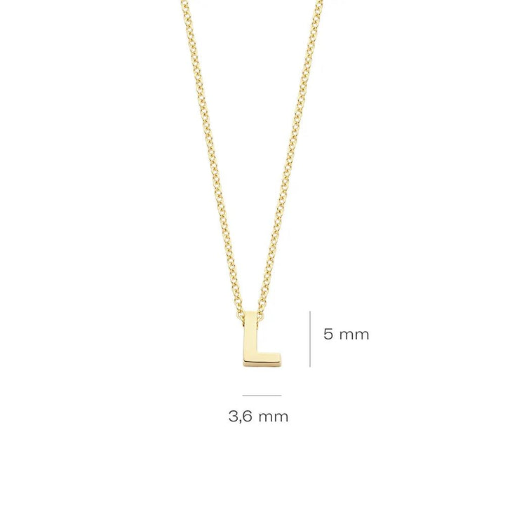14k Geelgoud met letter J Collier 3155YGO
